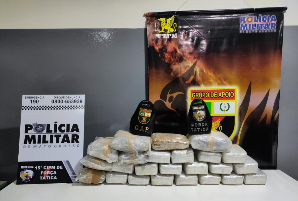Polícia Militar prende homem com 40 quilos de maconha em Várzea Grande