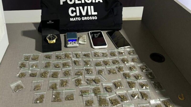 Jovem de 18 anos é presa em flagrante pela Polícia Civil em ação de combate ao tráfico de drogas