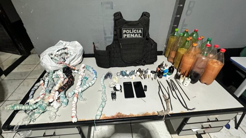 Polícia Penal apreende materiais artesanais e droga na Cadeia Pública de Primavera do Leste