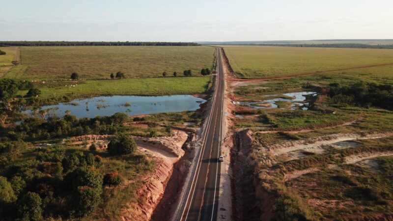 Obras na MT-129 avançam e Gaúcha do Norte está perto de ter ligação asfáltica com o restante do Estado