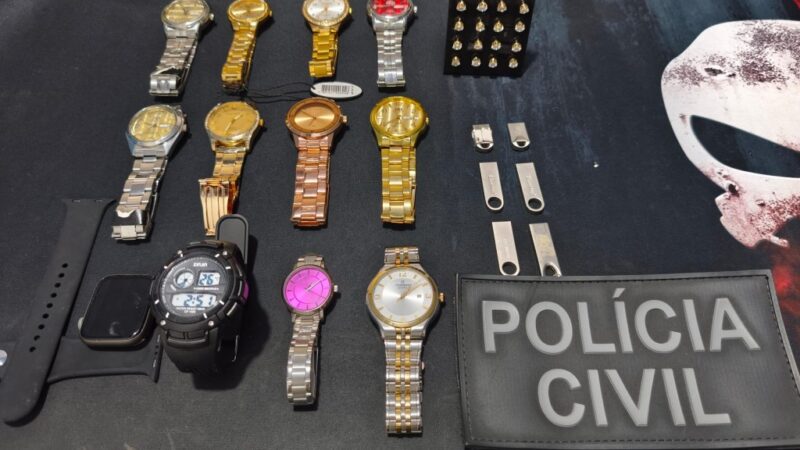 Autor de furto a loja é preso em flagrante pela Polícia Civil e produtos são recuperados