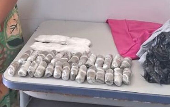 Polícia Penal prende mulher e impede entrada de drogas na Penitenciária de Sinop