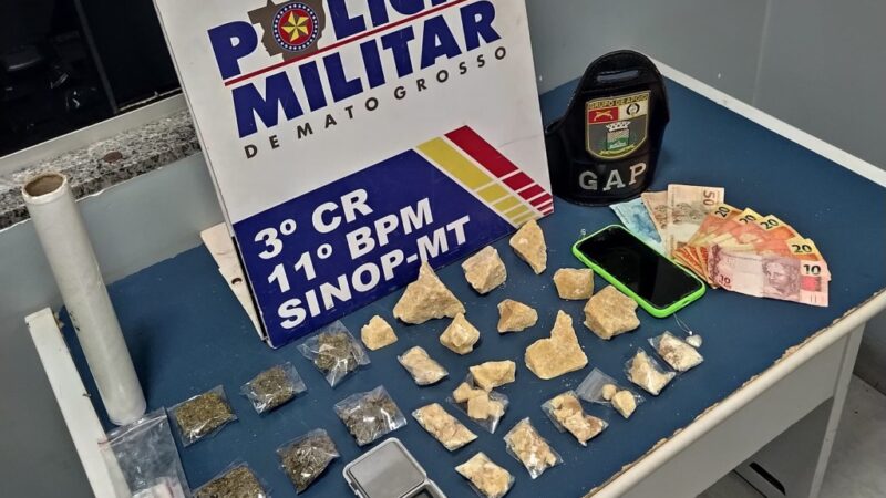 Polícia Militar prende mulher suspeita por tráfico e apreende 26 porções de entorpecentes