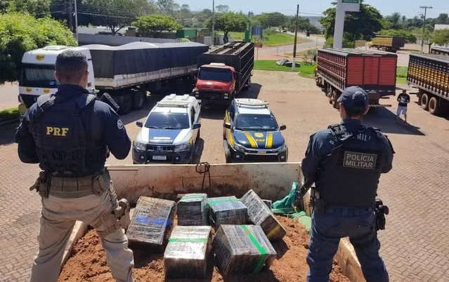 Grande apreensão de maconha na BR -070 em Mato Grosso
