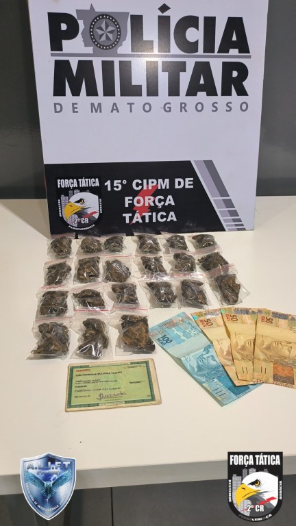 Força Tática prende trio por tráfico de drogas e recolhe 34 porções de maconha