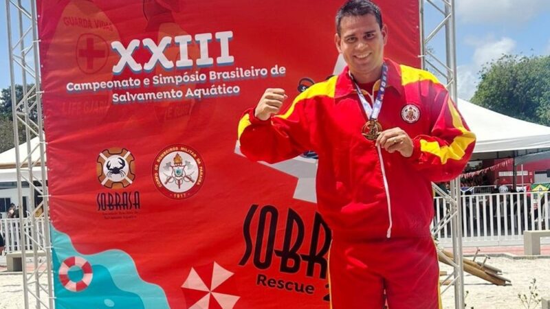 Corpo de Bombeiros conquista medalha inédita em competição nacional de salvamento aquático