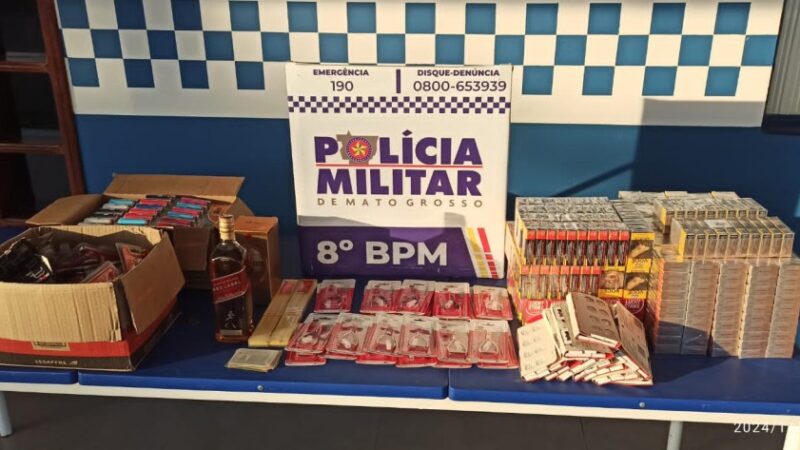 Polícia Militar prende homem com produtos contrabandeados em Alta Floresta