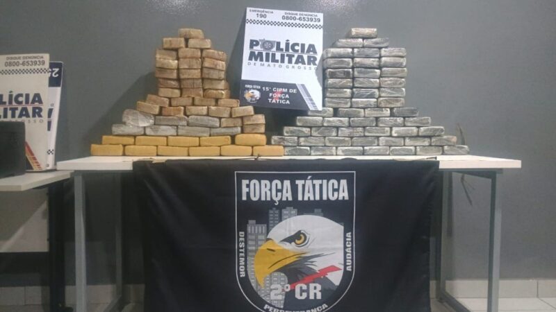 Força Tática apreende 98 tabletes de entorpecentes em Várzea Grande