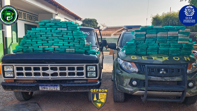 Gefron apreende 140 tabletes de pasta base de cocaína e causa prejuízo de R$ 2,5 milhões ao crime
