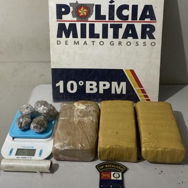 Polícia Militar desarticula ponto de venda de drogas e apreende tabletes de maconha