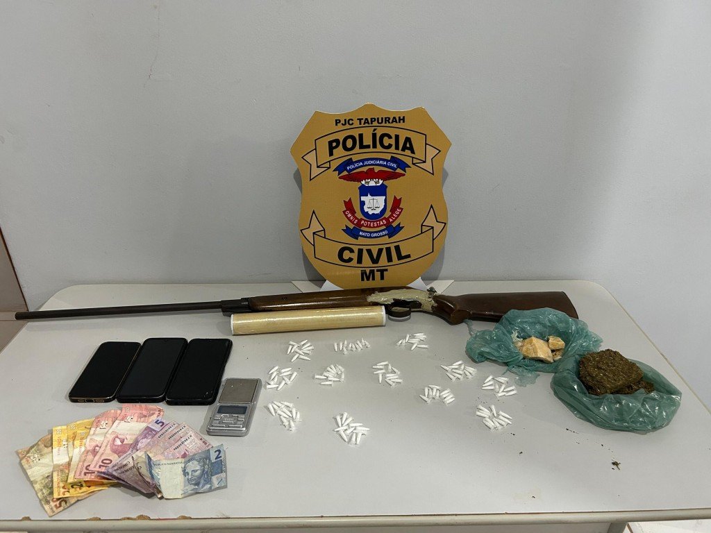 Polícia Civil prende casal com 130 porções de droga em Tapurah