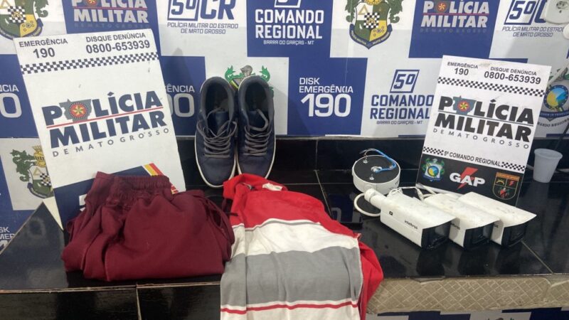 Suspeito de furto de câmeras do Vigia Mais MT é preso em  Barra do Garças