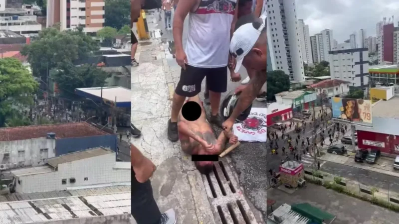 Homem sofre violência sexual em briga de torcidas em Recife