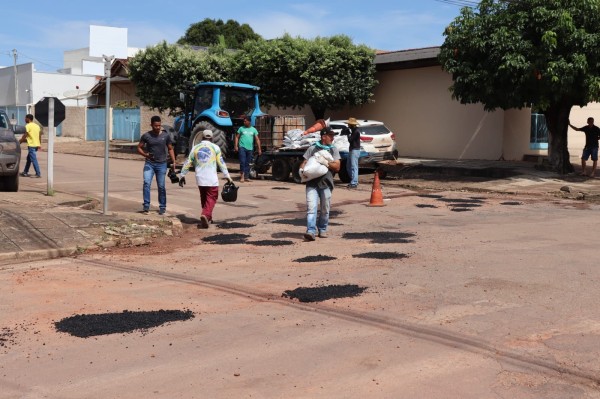 Prefeitura de Guarantã do Norte inicia operação tapa-buracos em ruas da cidade