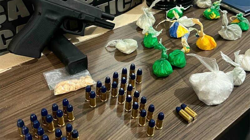 Dois são presos com drogas e arma de fogo em Lucas do Rio Verde