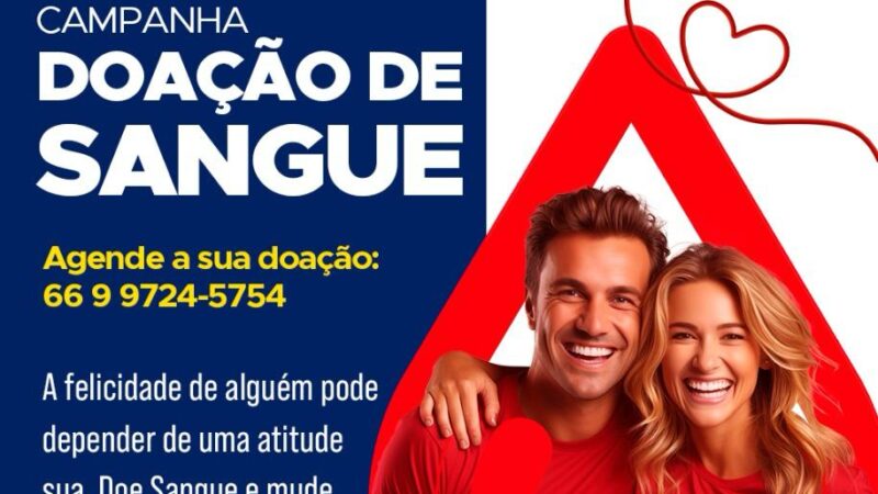 Matupá realiza campanha de doação de sangue no dia 15 de março