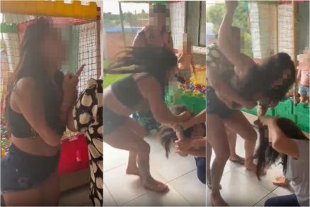 Vídeo mostra mãe agredindo diretora de creche em MT; veja