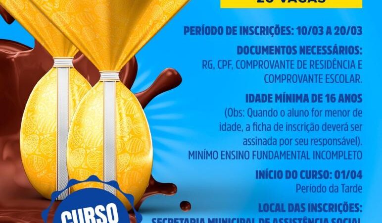 Curso Gratuito Ensina a Produzir Ovos de Páscoa e Garante Renda Extra para Famílias de Matupá