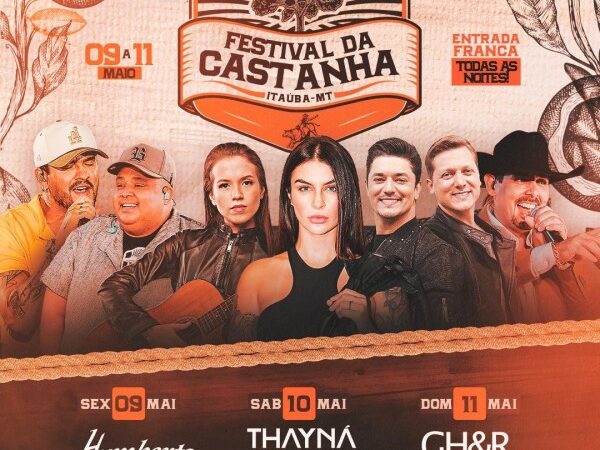 Itaúba prepara grande programação do Festival da Castanha 2025