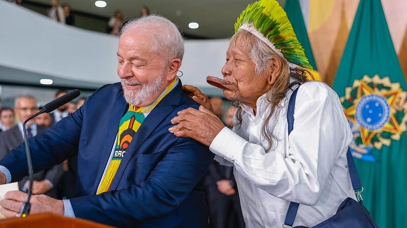 Presidente Lula visita hoje área indígena no Nortão e condecora Raoni