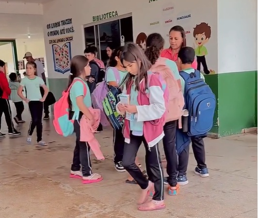 Na última semana, a primeira-dama de Novo Mundo, Elena Guimarães marcou presença na Escola Municipal São João