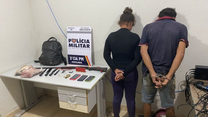 Casal é preso pela Polícia Militar após série de furtos em propriedades rurais de Marcelândia