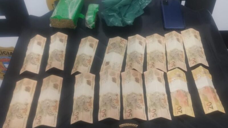 Polícia Civil prende traficante com porções de maconha e valores em dinheiro em Matupá