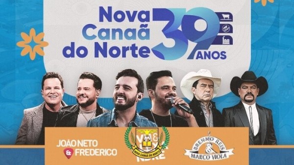 Festividades do aniversário de Nova Canaã do Norte começam hoje
