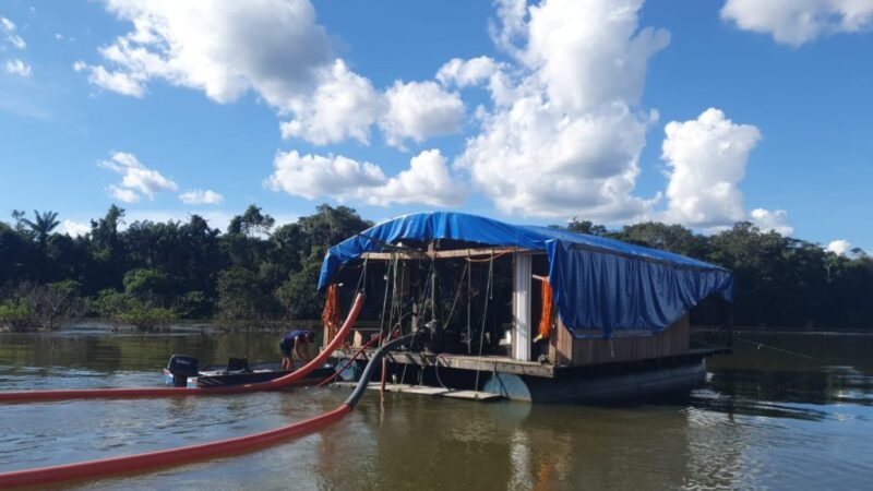 Alta Floresta: Batalhão Ambiental flagra garimpo ilegal no rio Teles Pires próximo a reserva ambiental; R$ 100 mil em multas