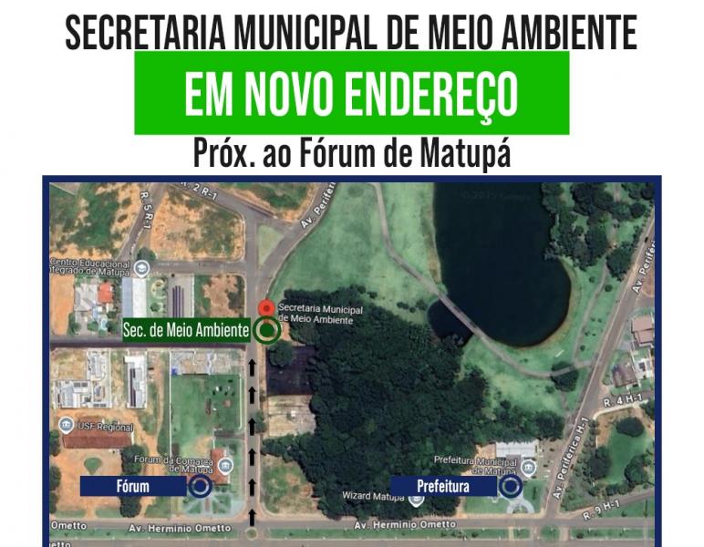 Secretaria de Meio Ambiente Está em Novo Endereço