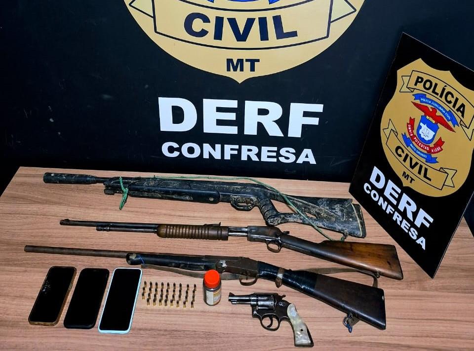 Polícia Civil deflagra operação para investigar suspeitos de possuírem armas de fogo de forma irregular