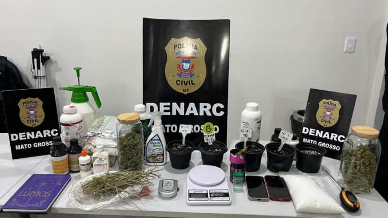 Polícia Civil deflagra operação em combate ao tráfico de drogas com alvos em três municípios de Mato Grosso
