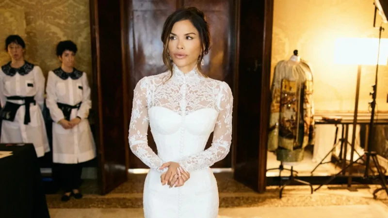 Vestido de noiva de Lauren Sánchez levou 900 horas para ser feito