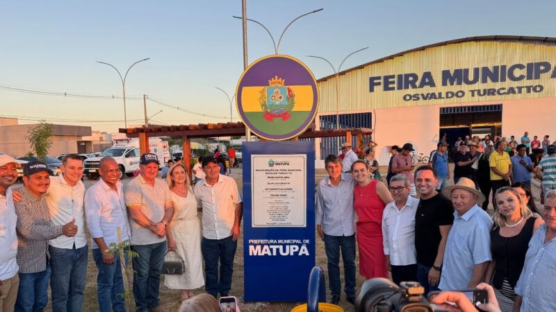 Feira Livre Municipal de Agricultura Familiar é inaugurada em Matupá após visita às obras públicas