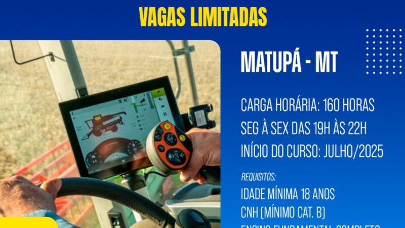 Prefeitura de Matupá Abre Inscrições para Cursos Gratuitos em Parceria com o SENAI