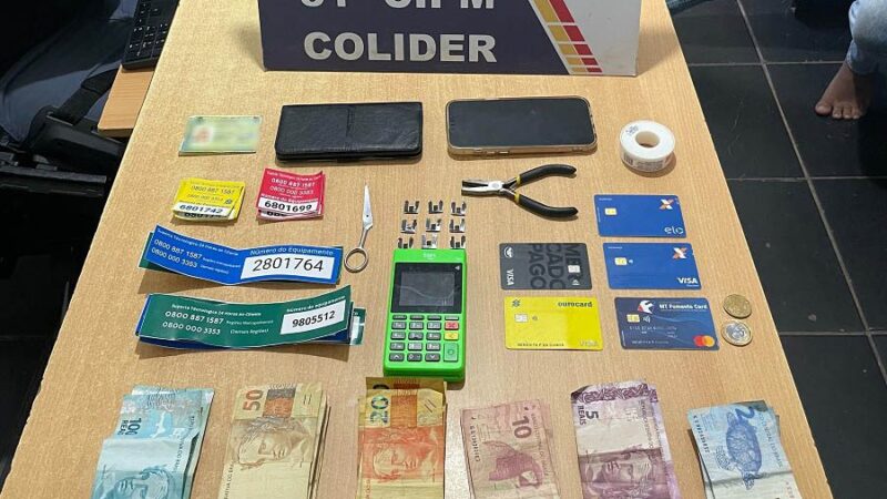 Colíder: casal é detido por estelionato; dupla instalava “chupa-cabra” em agências bancárias