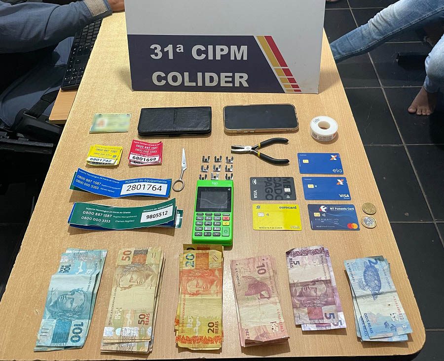 Colíder: casal é detido por estelionato; dupla instalava “chupa-cabra” em agências bancárias