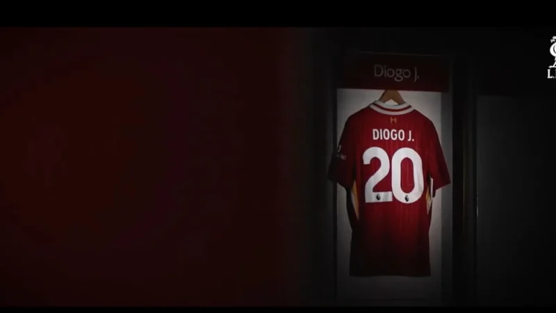 Vídeo do Liverpool eterniza Diogo Jota ao aposentar camisa 20; veja