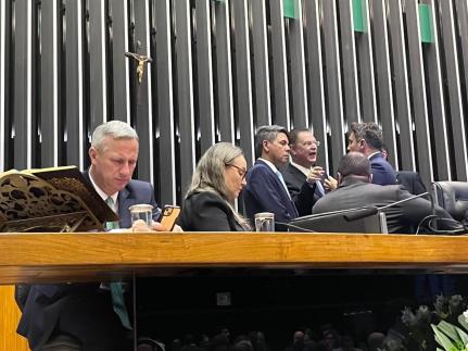 Oposição ocupa mesas da Câmara e do Senado em protesto em apoio a Bolsonaro