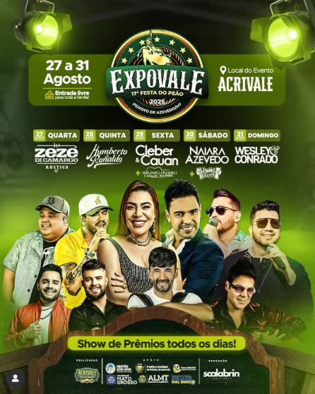 Justiça acata pedido da prefeitura de Peixoto de Azevedo e evento da Expovale esta mantido