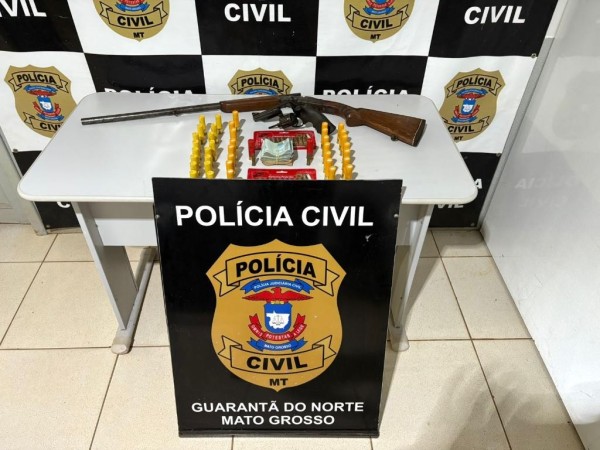 Guarantã do Norte: Armas são localizadas em carreta e caminhoneiro é preso