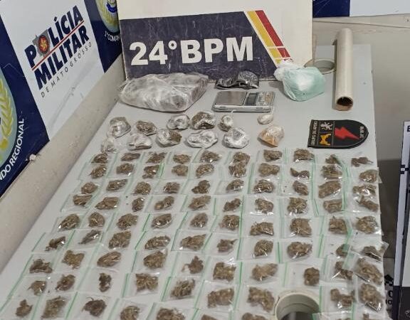 Polícia Militar prende homem com 110 porções de maconha em Cuiabá