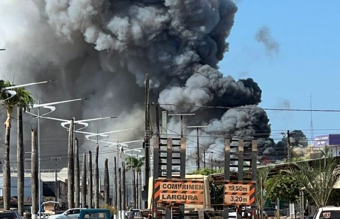 Incêndio é registrado em supermercado no município de Nova Monte Verde