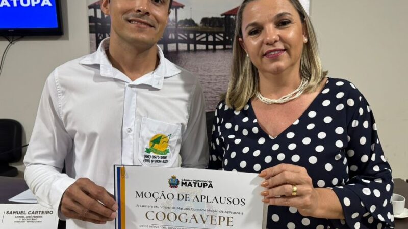 Moção de Aplausos à Coogavepe pelo Projeto Unidos pelo Rio