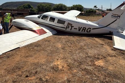 Vídeo mostra momento em que avião com pane pousa com deputado