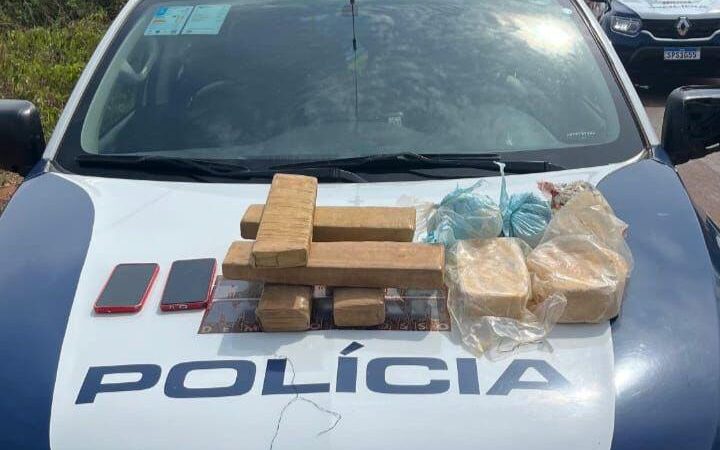 PM prende casal de faccionados com sete tabletes de maconha e pasta base em Feliz Natal
