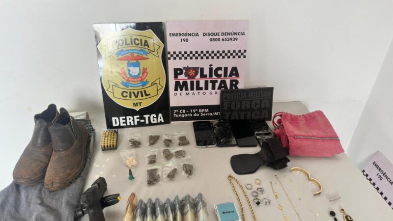 Ação conjunta prende homem faccionado suspeito por roubo com reféns em Tangará da Serra