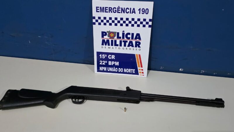 Homem é preso em União do Norte após ameaças, destruição de bens e posse de arma de fogo