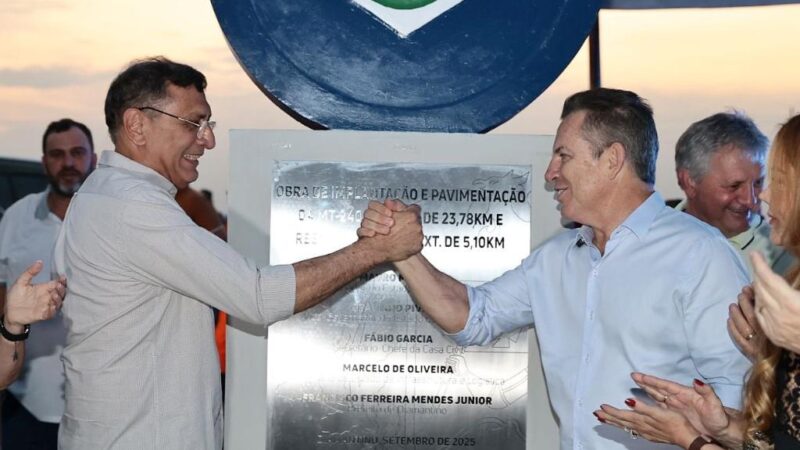 Asfalto novo na MT-240 melhora logística de Diamantino: “coloca cidade na rota da BR-163”, afirma prefeito