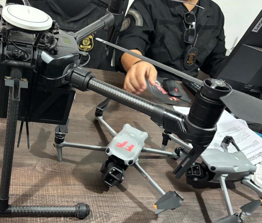 Polícia Penal intercepta mais um drone com celulares que sobrevoava penitenciária de Rondonópolis
